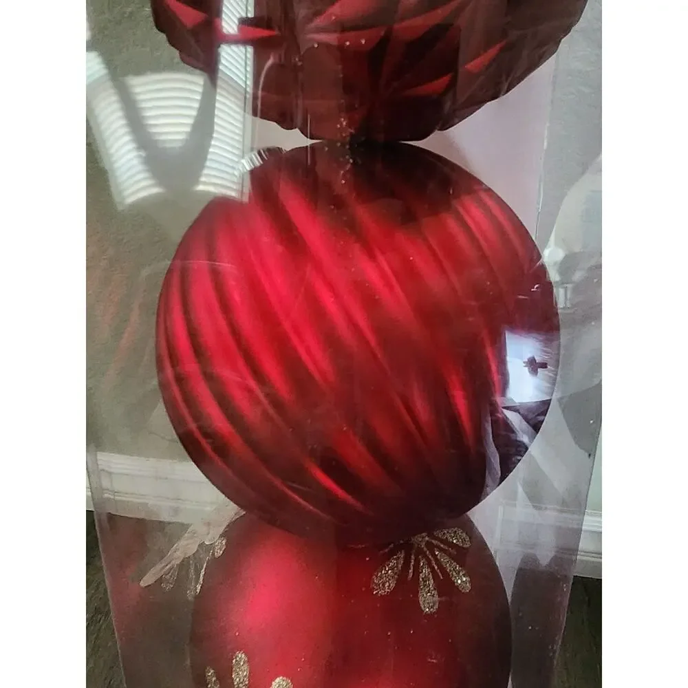 CG Hunter Outdoor Christmas Red Ornaments 6 Pack 5.9